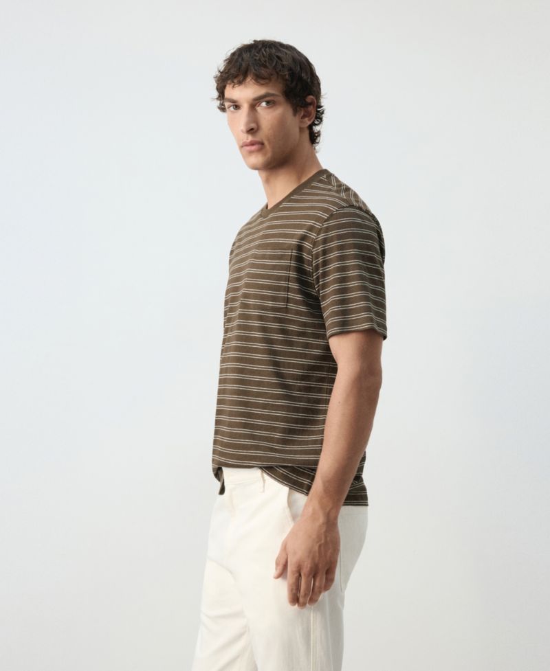 Men's Regular-Fit Cotton-Linen Blend T-Shirt