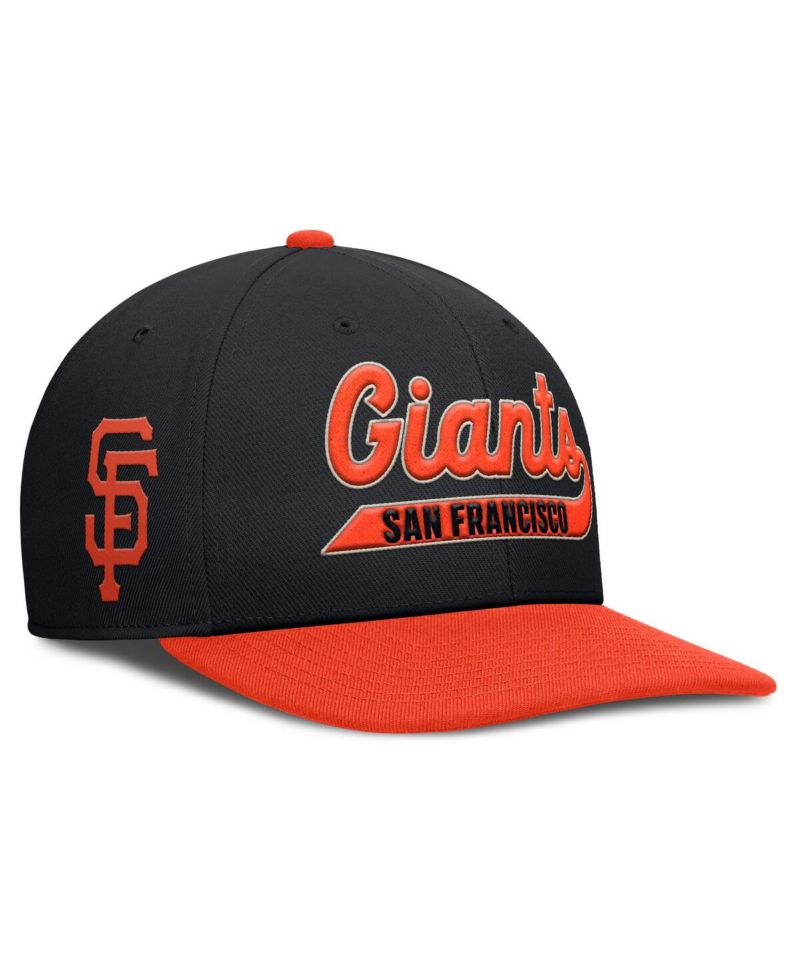 Men's Black/Orange San Francisco Giants Pro Performance Snapback Hat