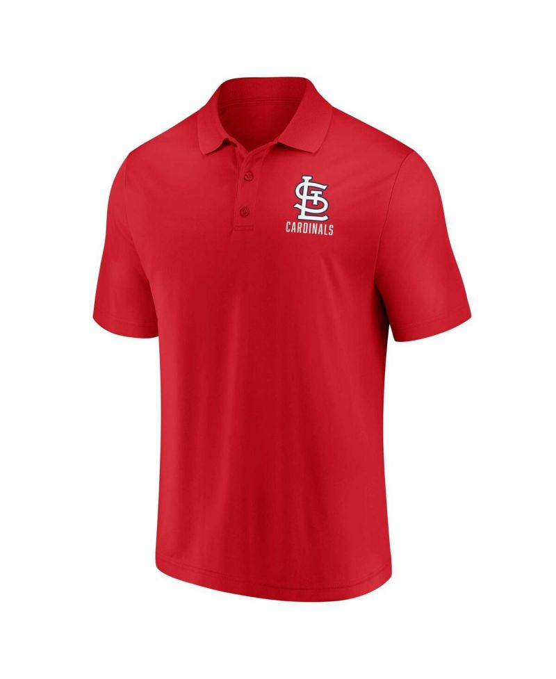 Men's Red, White St. Louis Cardinals Two-Pack Logo Lockup Polo Shirt Set