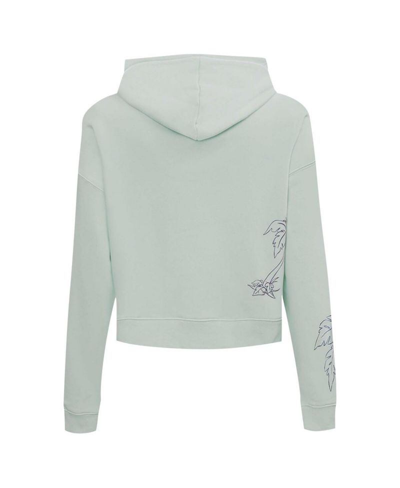 Women's Green Lilo and Stitch Lovers Cropped Pullover Hoodie