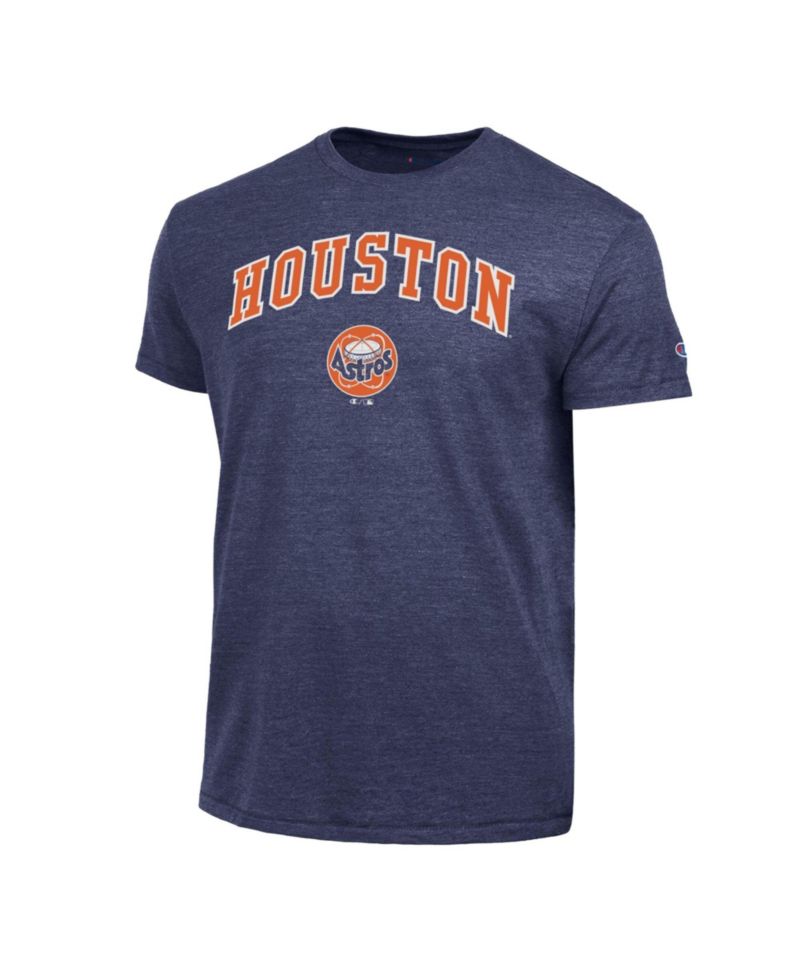 Men's Navy Houston Astros Cooperstown Wordmark Lockup Tri-Blend T-Shirt