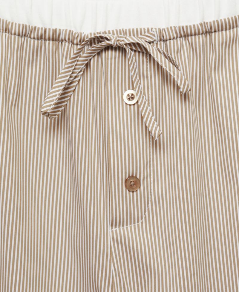 Women's Elastic Detail Striped Pajama Pants