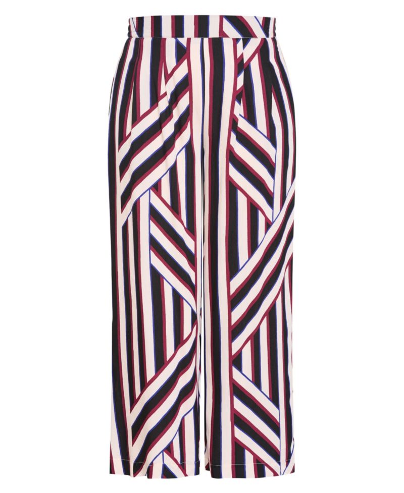 Plus Size Haylee Pull-On Wide-Leg Stripe Pants