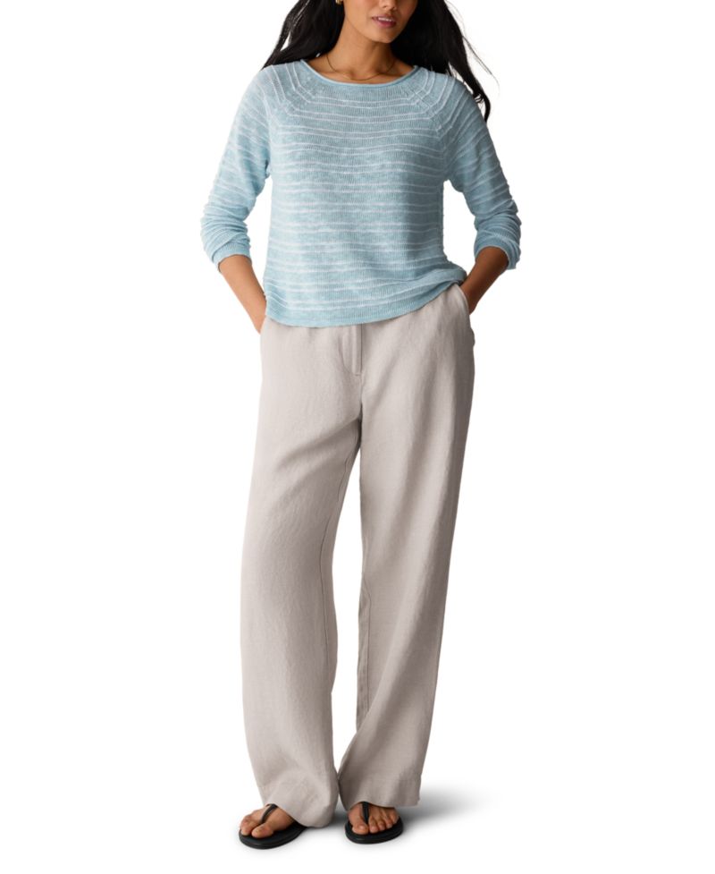 Women's Plus Size Bateau Neck Textured Sweater