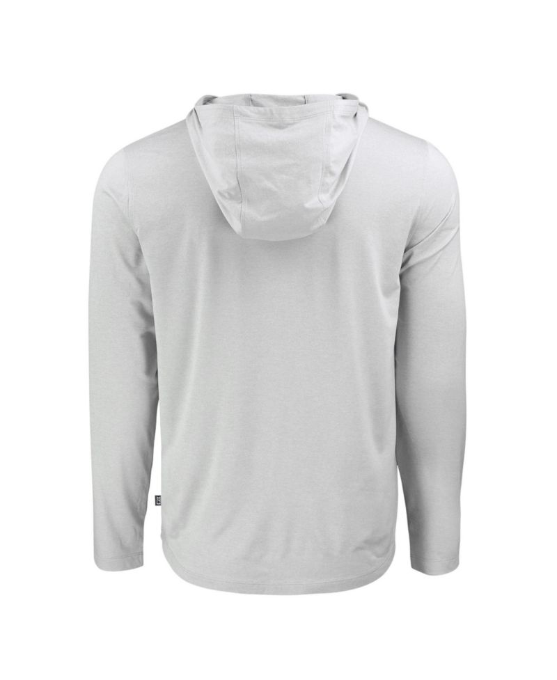Cutter Buck Men's Gray Cincinnati Reds Coastline Epic Comfort Hoodie Long Sleeve T-Shirt