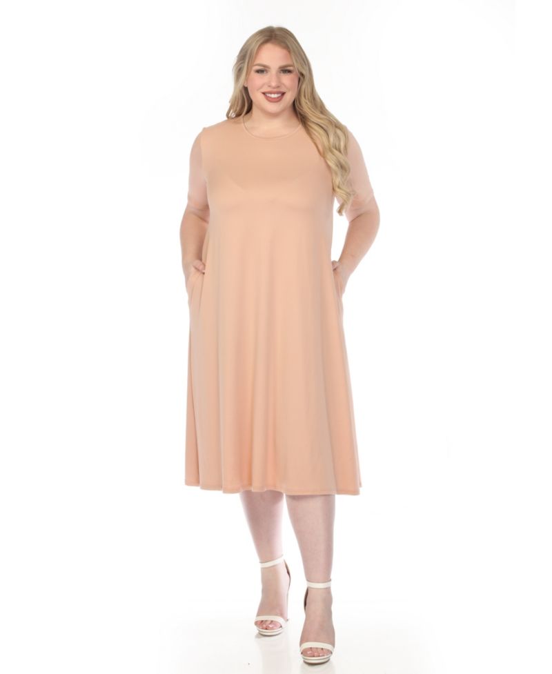 Plus Size Crew Neck T-Shirt Dress