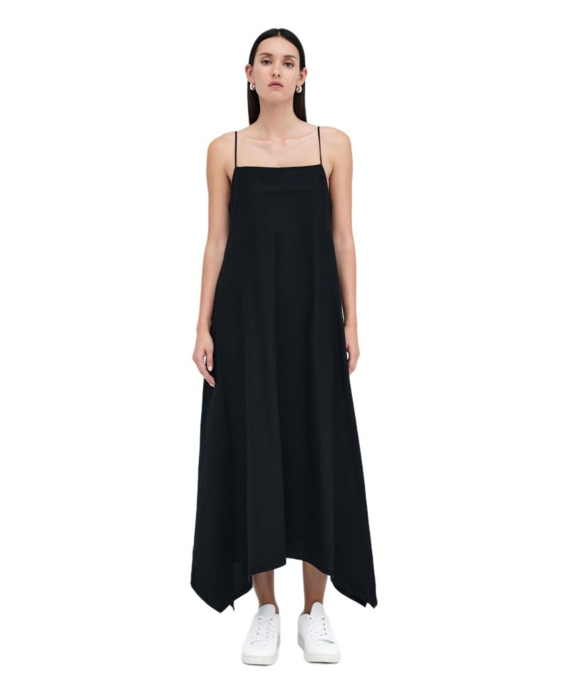 Women's Pelham Square-Neck Spaghetti-Strap Cotton A-Line Maxi Dress