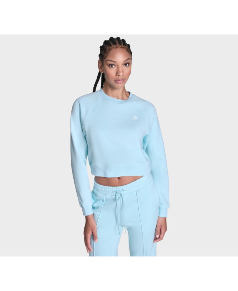 Women's Star Chevron Cropped Crewneck Sweatshirt