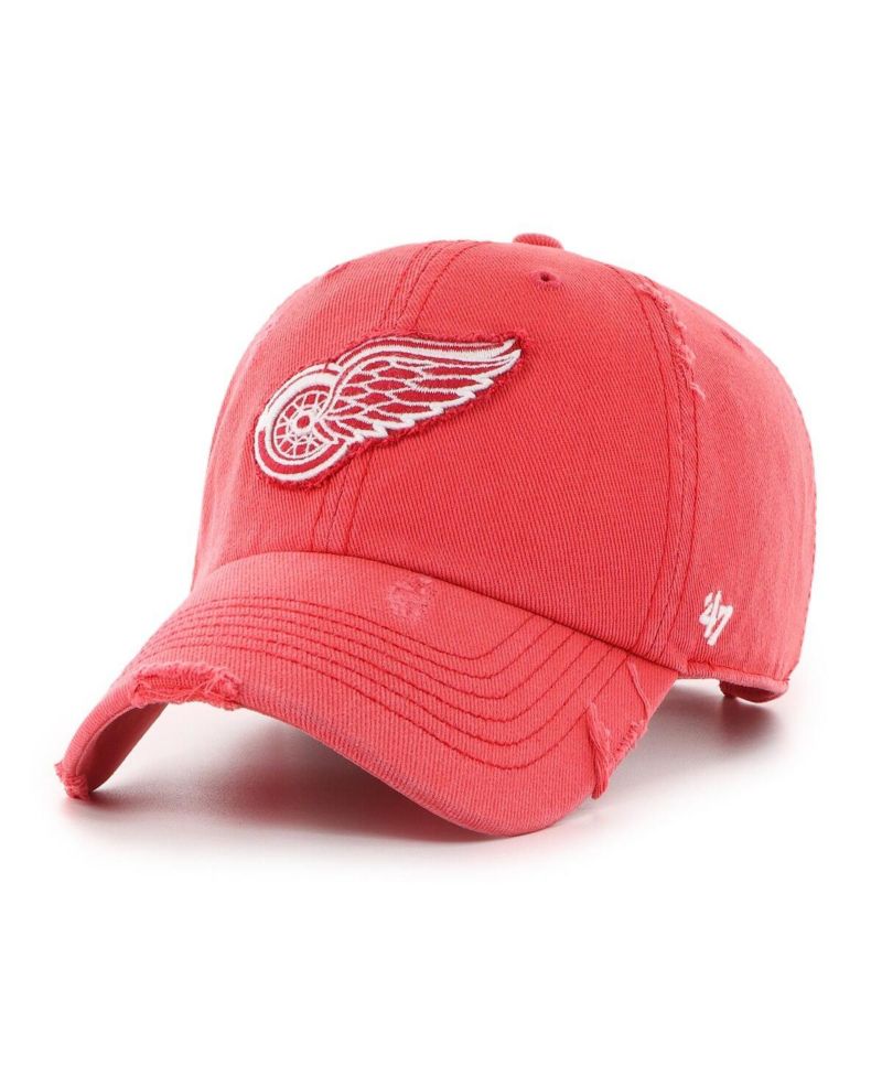 Men's Red Detroit Red Wings Weathered Clean Up Adjustable Hat