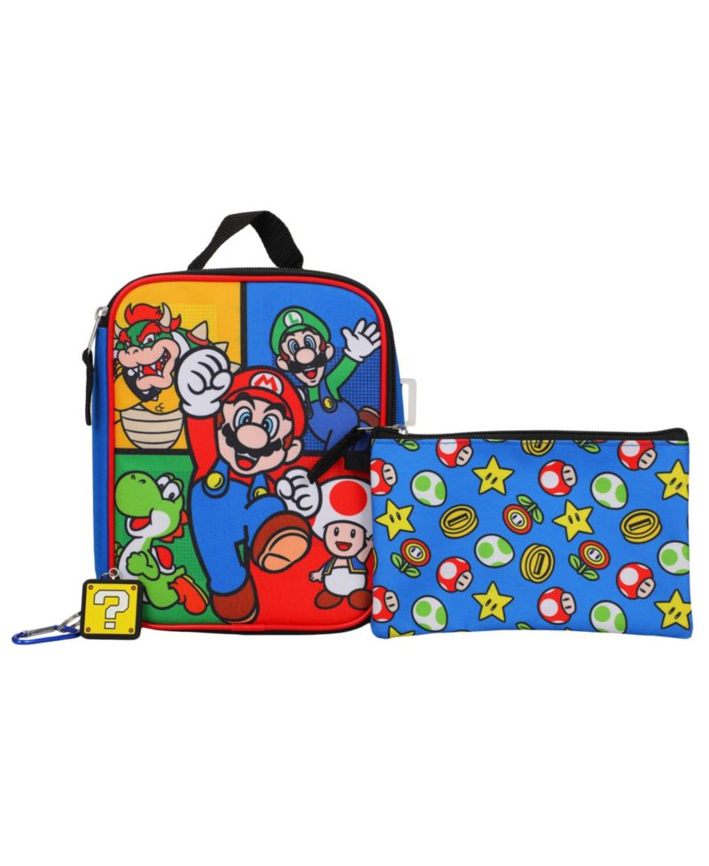 Bros Characters and Power Ups 16 Inch Youth 5 Piece Backpack Set
