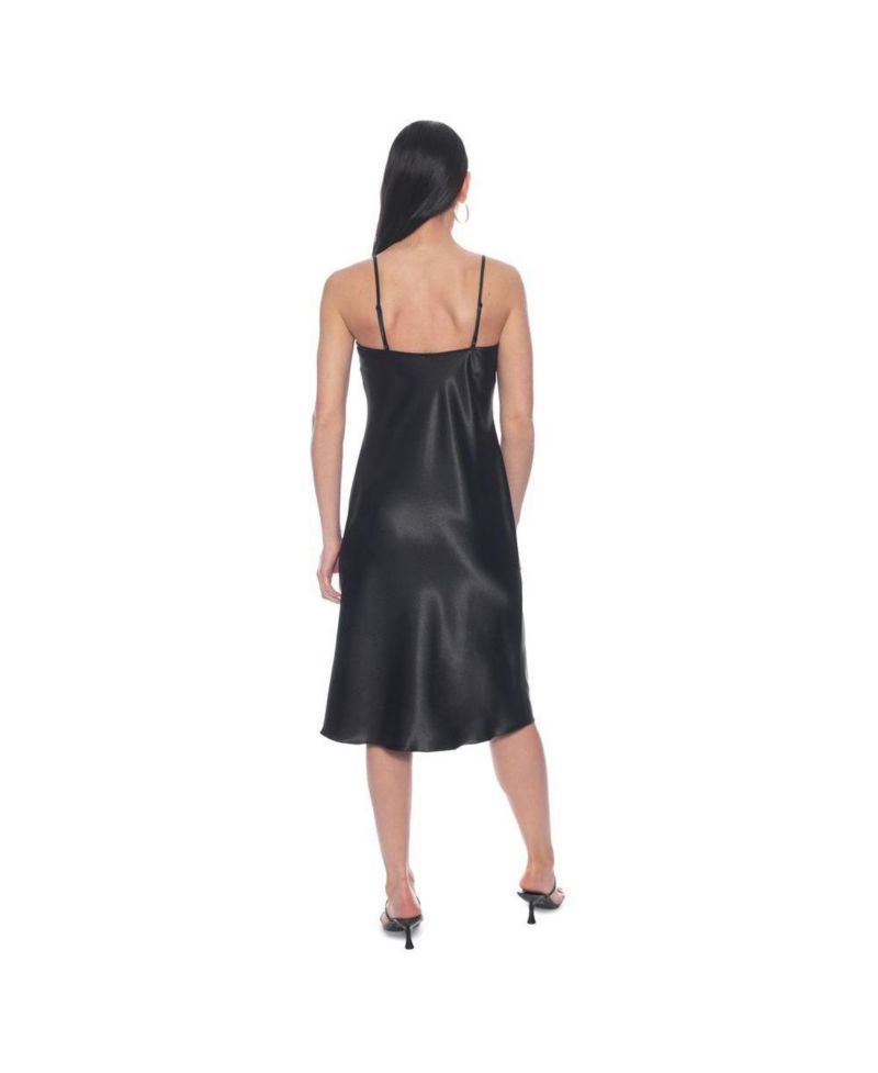 Women's Satin Cowl Midi Dress