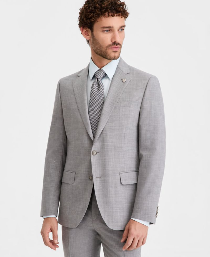 Men's Modern-Fit Wool-Blend Suit Separate Pants