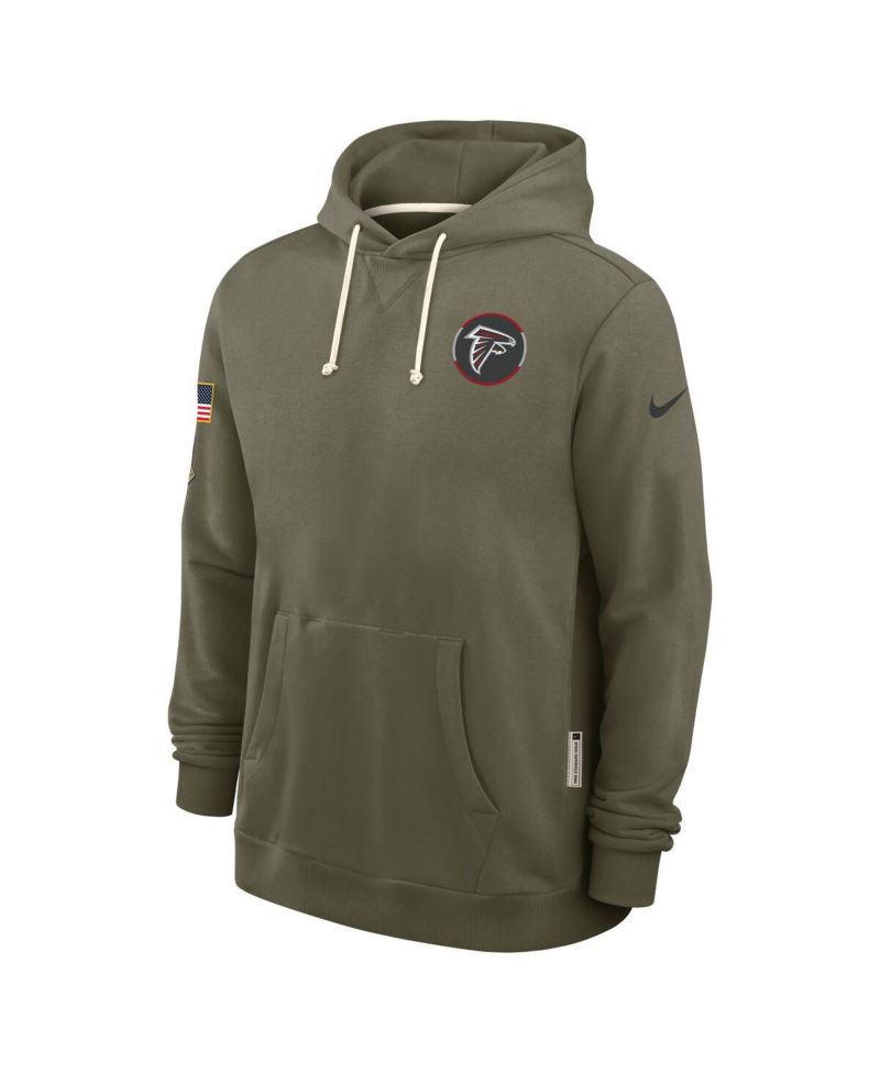 Men's Olive Atlanta Falcons 2025 Salute to Service Sideline Standard Issue Dri-FIT Hoodie