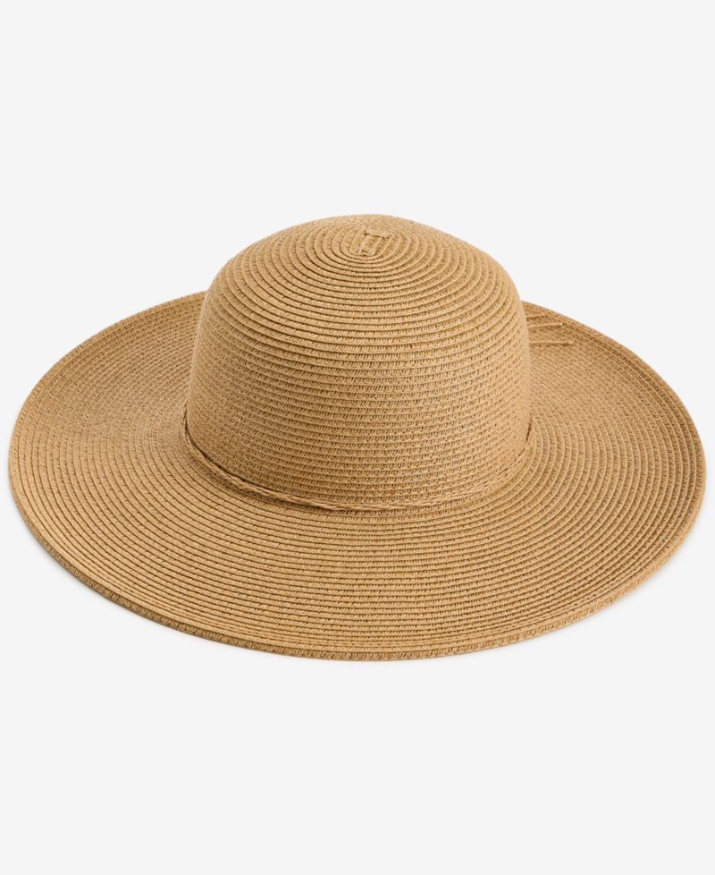 Packable Paper Braid Floppy Hat