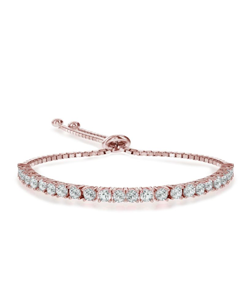 Delicate Cubic Zirconia Bolo Adjustable Tennis Bracelet