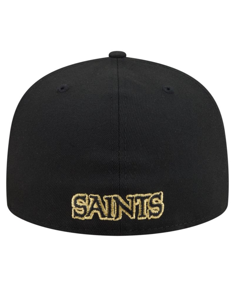 Men's Black New Orleans Saints 59FIFTY Fitted Hat