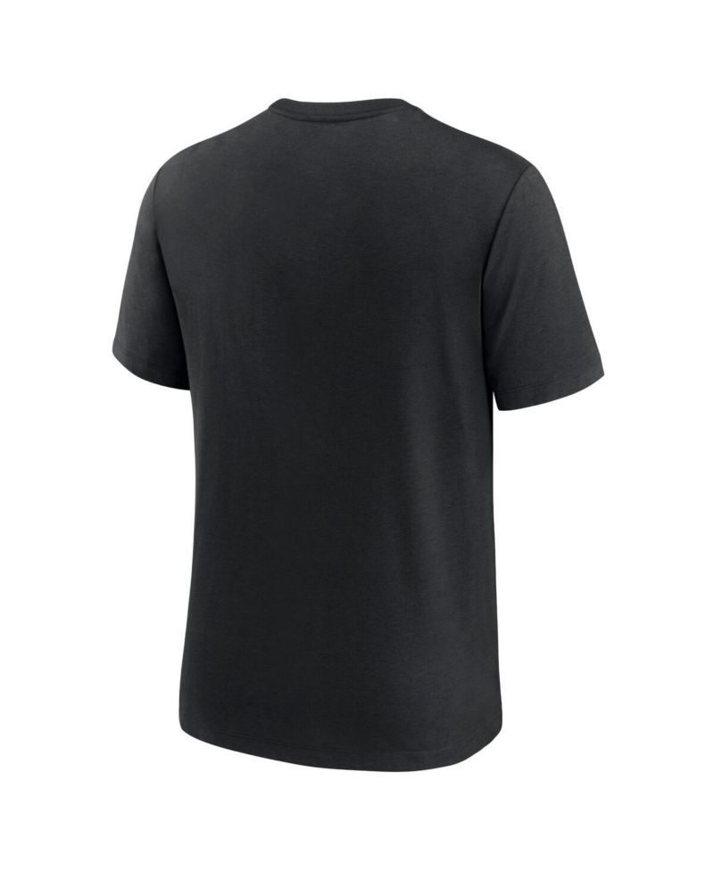 Men's Black New Orleans Saints Rewind Logo Tri-Blend T-shirt