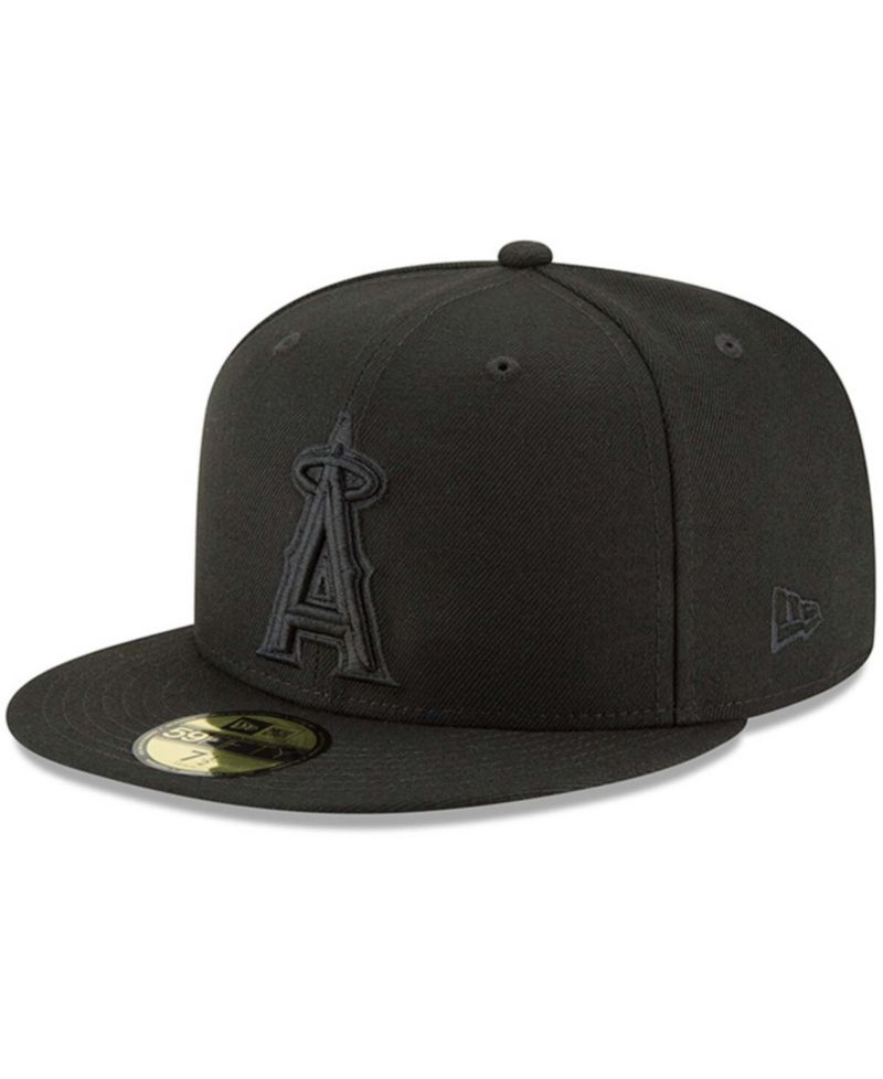 Men's Black Los Angeles Angels Primary Logo Basic 59FIFTY Fitted Hat