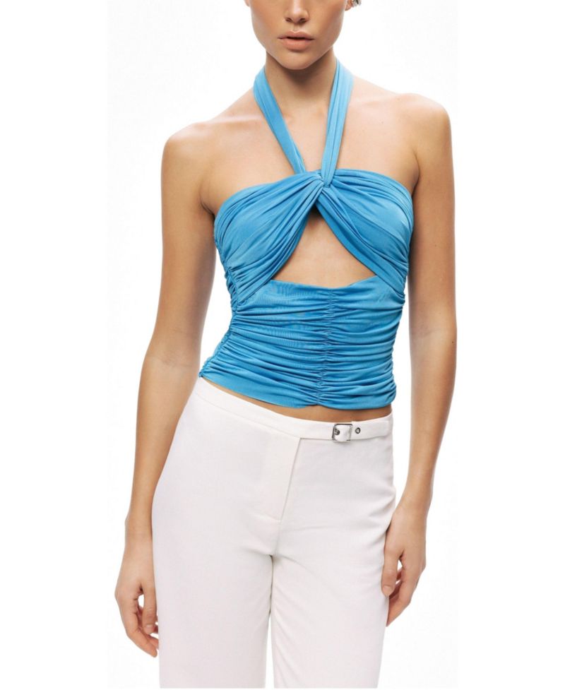 Women's Cut-Out Draped Blouse