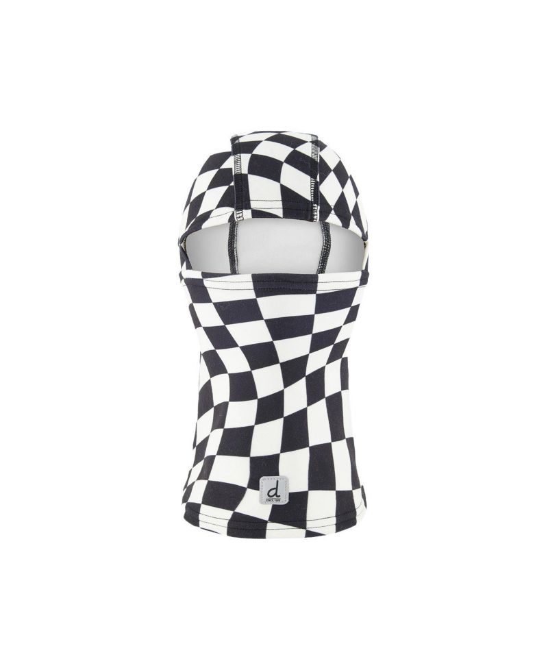 Little and Big Boy 5-14 Brushed Jersey Balaclava Checkered Print