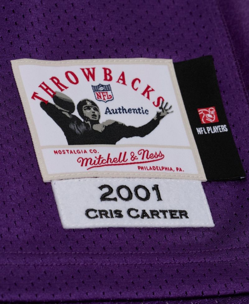 Men's Cris Carter Purple Minnesota Vikings 2001 Authentic Throwback Jersey