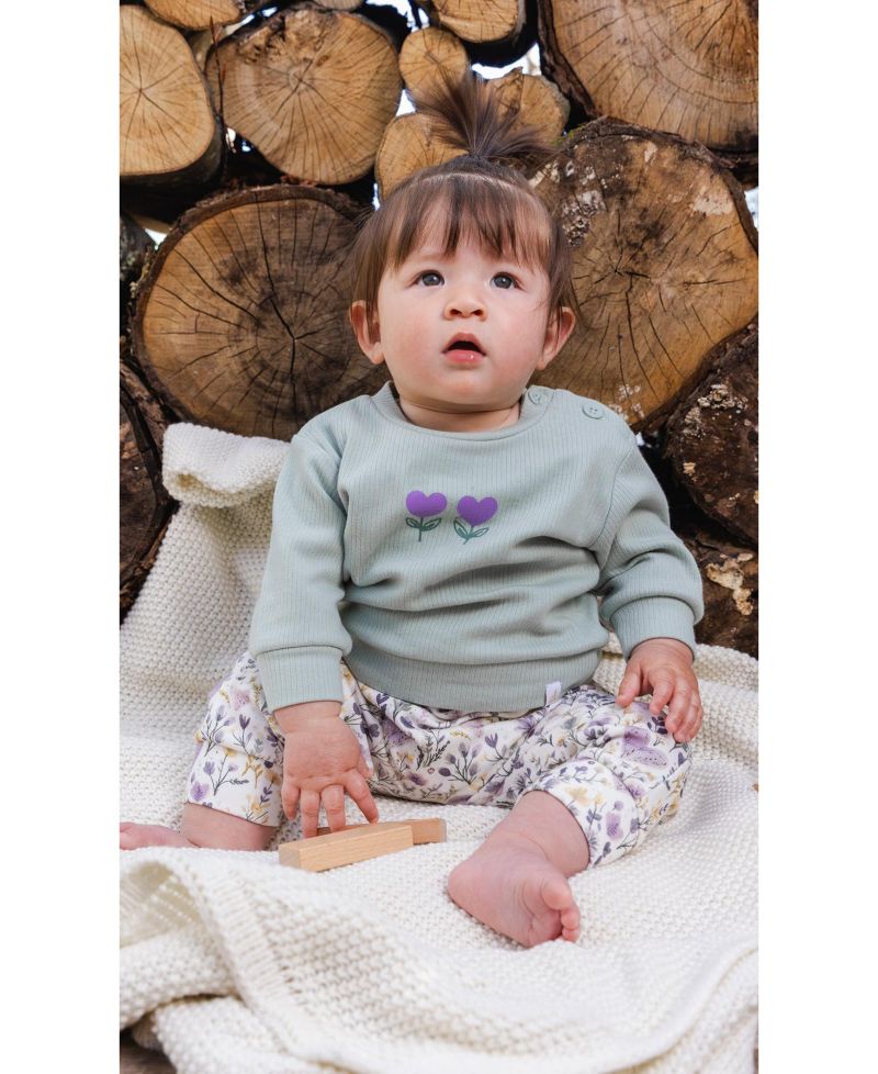 Baby Girls ( 3M to 24 M ) Cotton Pants and Top Set Heart Print