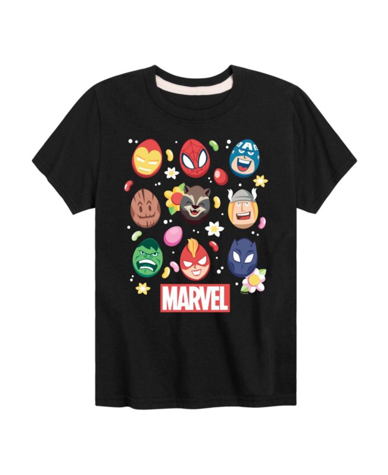Captain America Boys' 8-20 Marvel Easter Egg Marvel Group Short-Sleeve Graphic T-Shirt