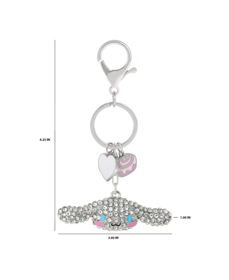Sanrio Cinnamoroll Crystal Keychain with Candy & Heart Charms