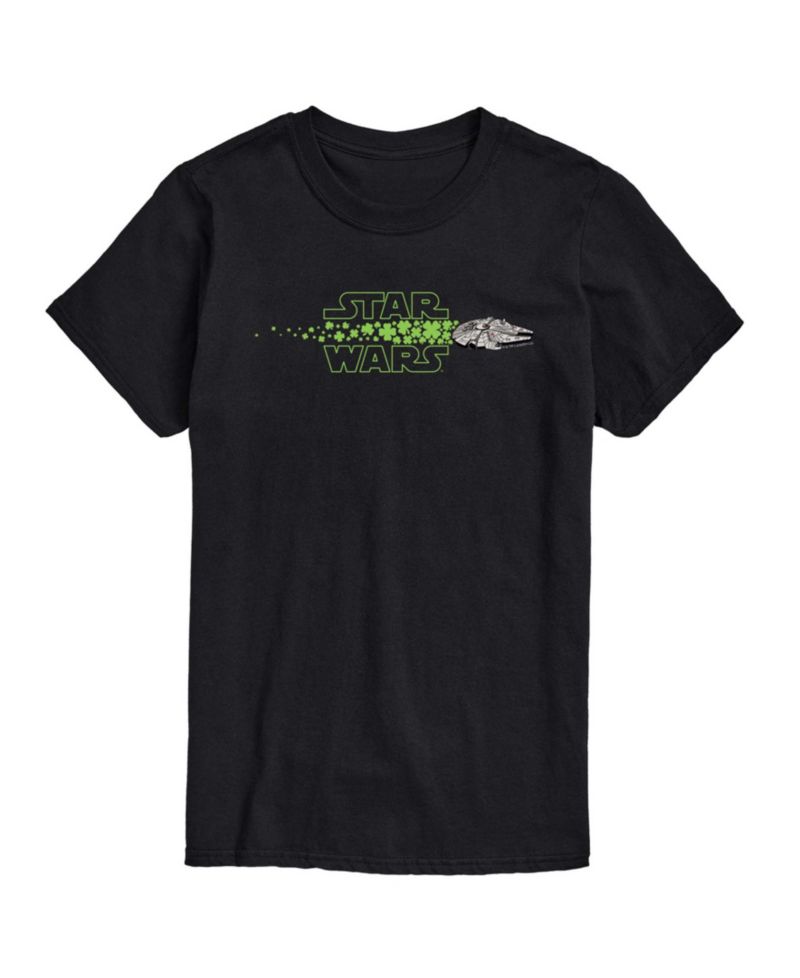 Men's Star Wars Millennium Falcon Logo Shamrocks Short-Sleeve Graphic T-Shirt