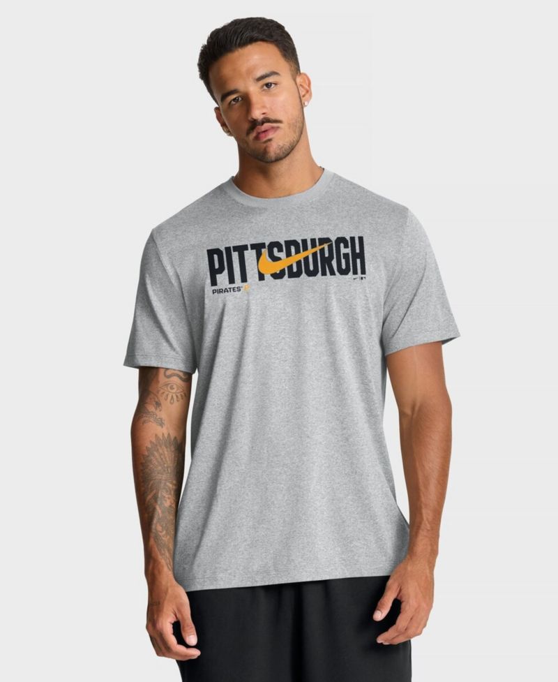 Men's Heather Gray Pittsburgh Pirates Swoosh Legend Dri-FIT T-Shirt
