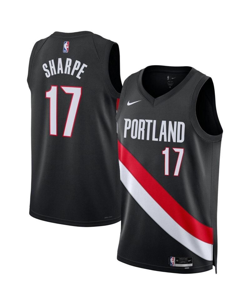 Men's and Women's Shaedon Sharpe Black Portland Trail Blazers Swingman Jersey - Icon Edition