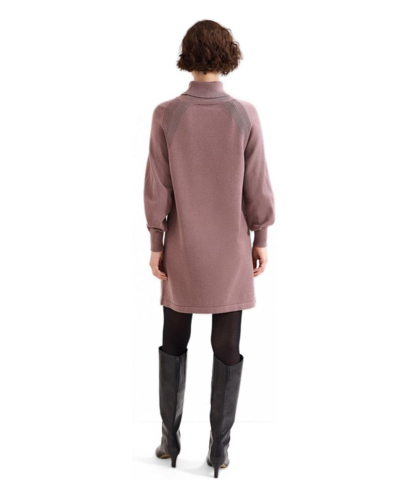 Women's Ellie Turtleneck Blouson-Sleeve Jumper Dress