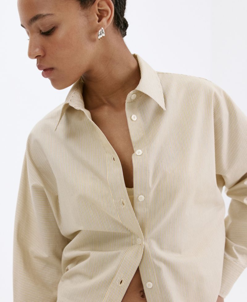 Women's Striped Poplin Shirt