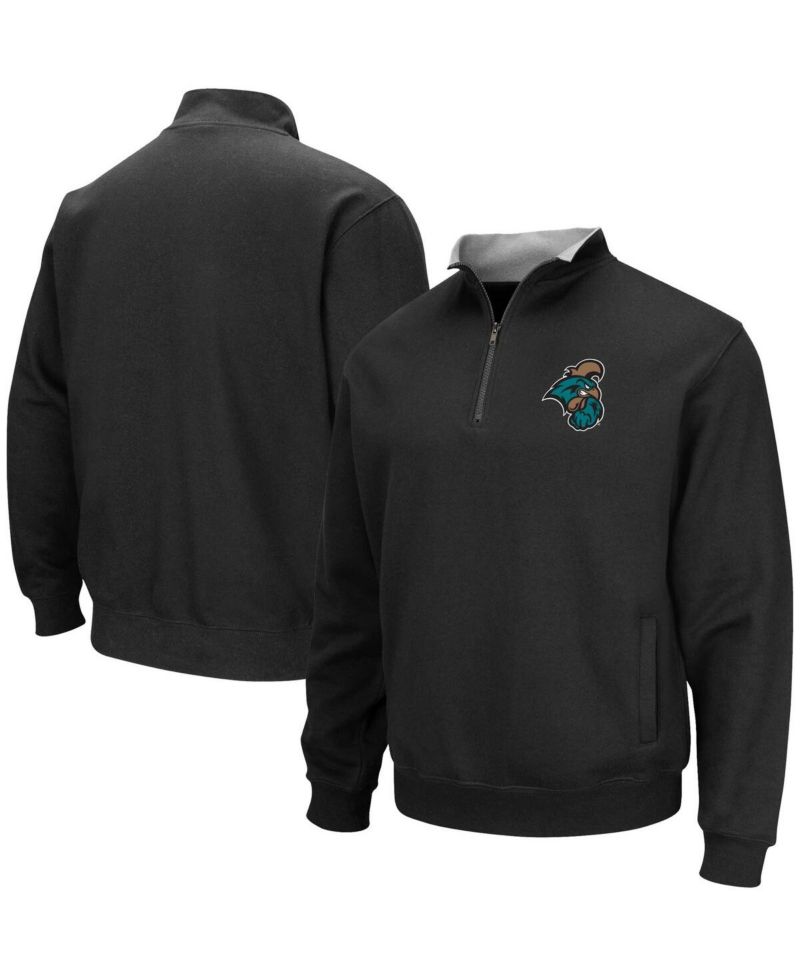 Men's Black Coastal Carolina Chanticleers Tortugas Quarter-Zip Sweatshirt