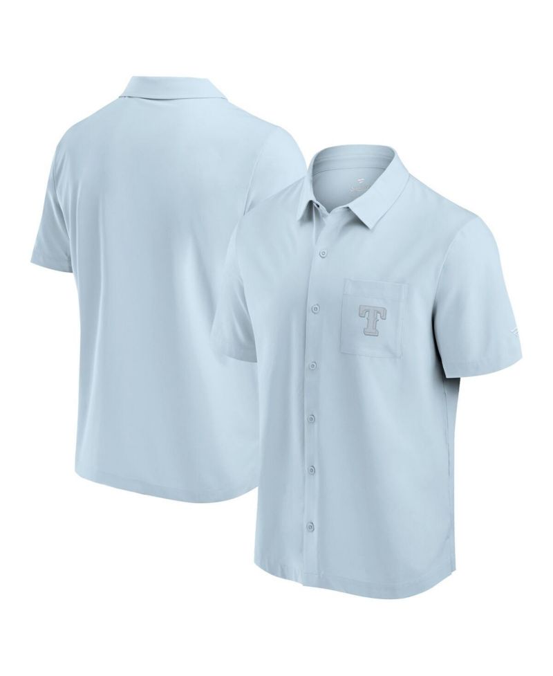 Men's Light Blue Texas Rangers Front Office Button-Up Shirt