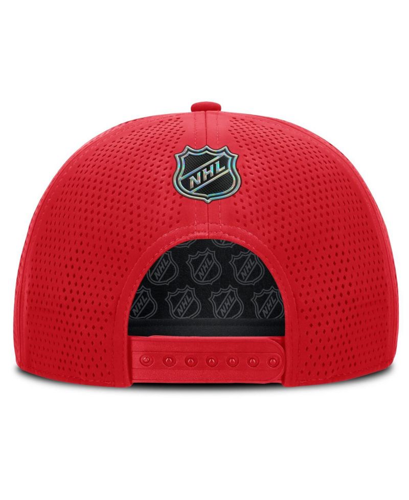 Men's Red Chicago Blackhawks Centennial Pinched Front Adjustable Hat