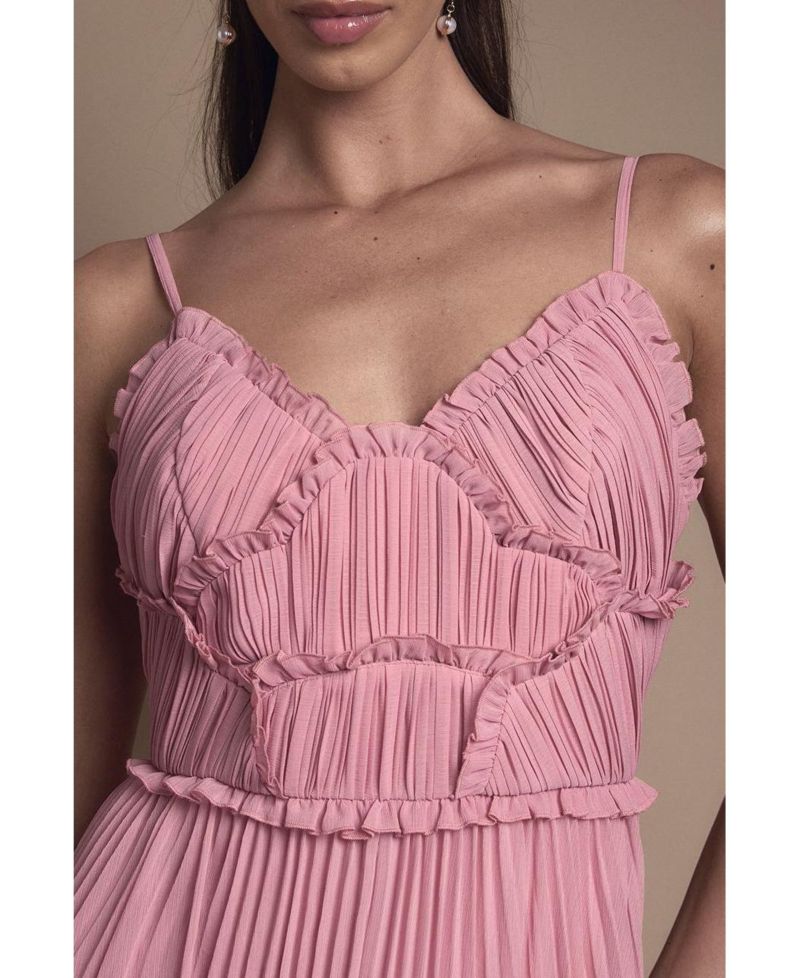 Women's Bridesmaid Dress With Ruffle Detail