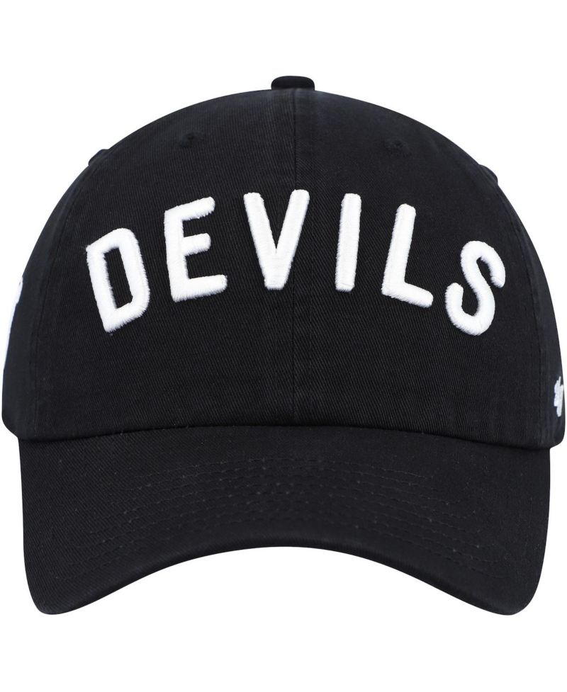 Men's Black New Jersey Devils Clean Up Adjustable Hat