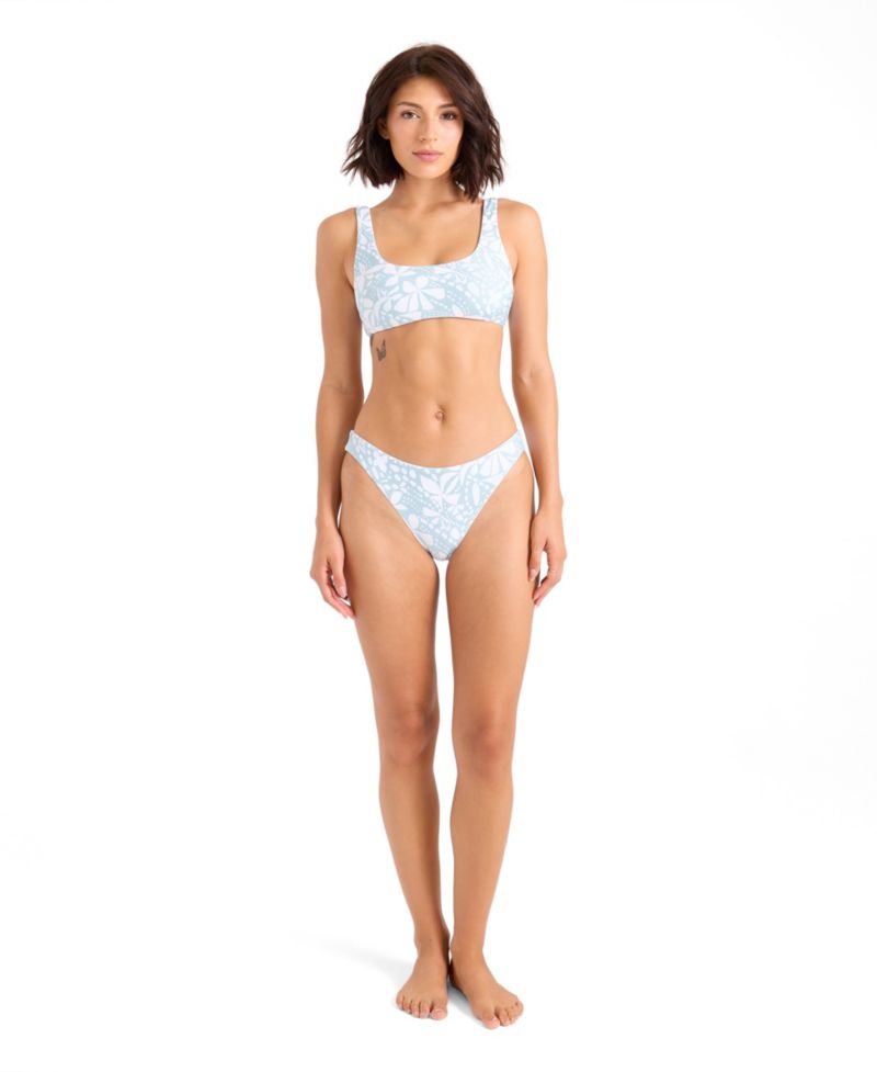 Women's Printed Scoop Neck Bikini Top