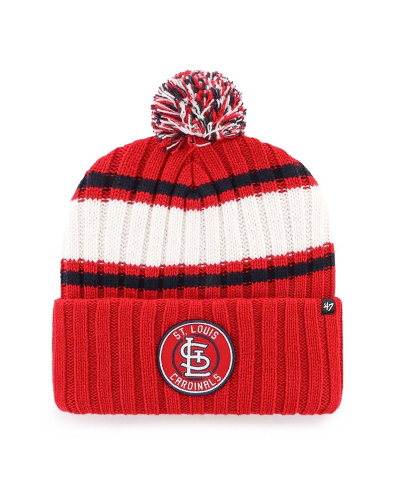 Men's Red St. Louis Cardinals Plateau Cuffed Knit Hat with Pom