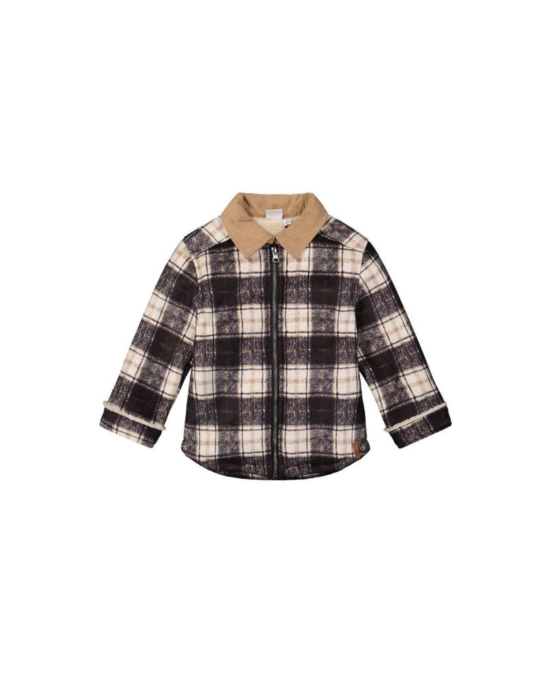Little and Big Boy 6-12 Brushed Plaid Zipped Jacket