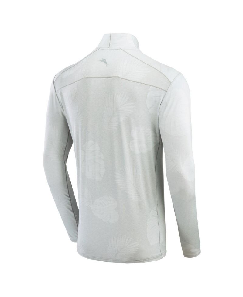 Men's Gray Las Vegas Raiders Delray Frond IslandZone Quarter-Zip Sweatshirt