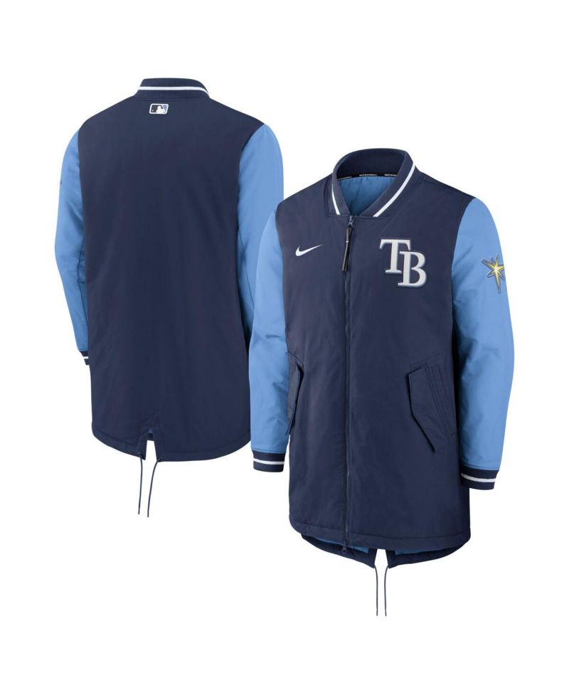 Men's Navy Tampa Bay Rays Dugout Performance Full-Zip Jacket