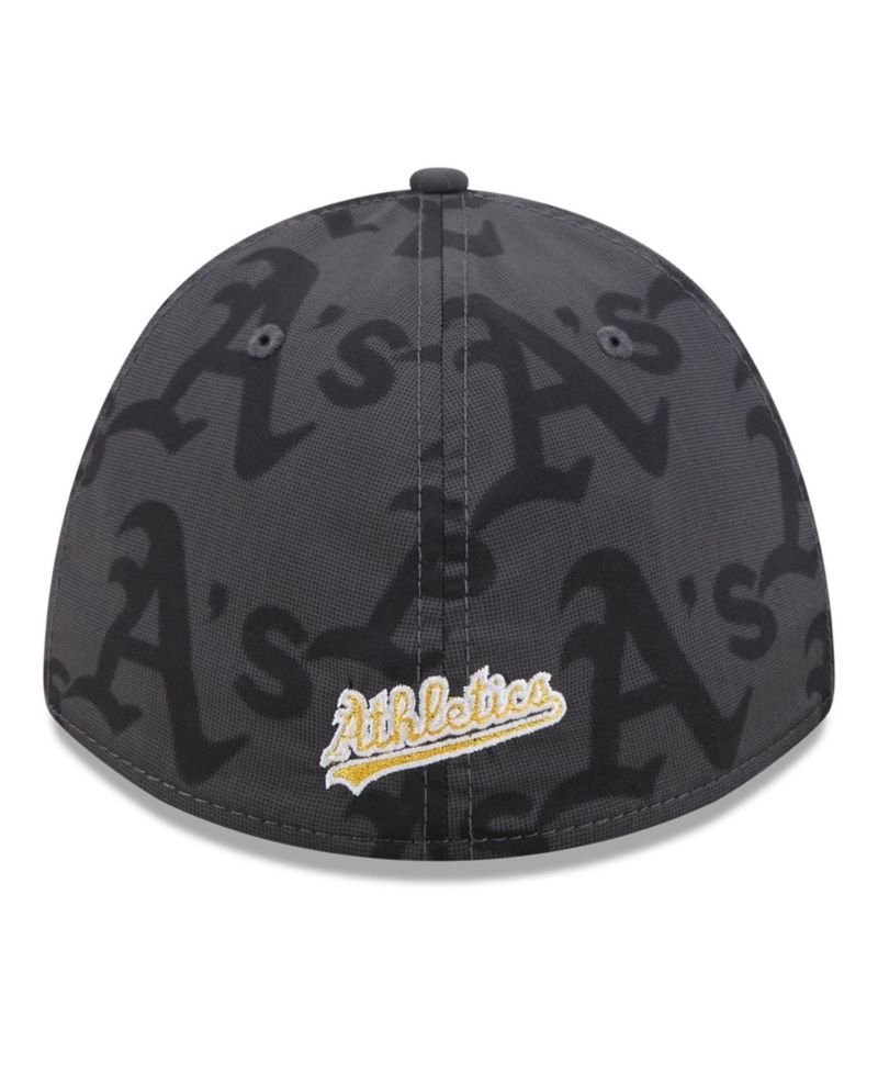 Men's Gray Athletics Halftone 39THIRTY Flex Hat