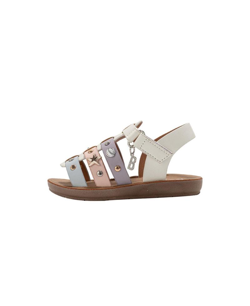Big Girls Girl's Fashion Sandals – Dressy Shoes with Decorative Metal Charms