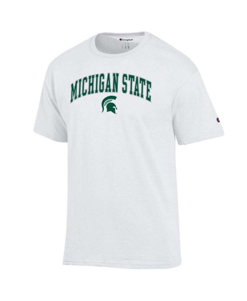 Men's Green Michigan State Spartans Arch Over Logo T-Shirt