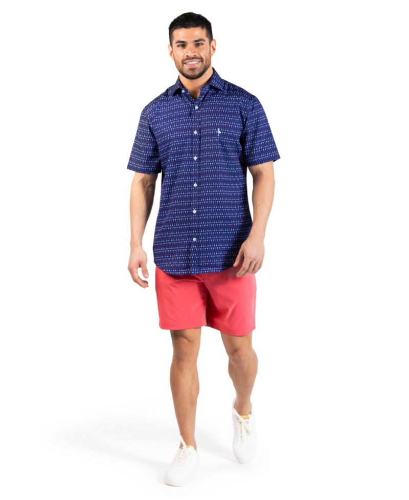 Men's Martini Glasses Printed Performance Short Sleeve Shirt