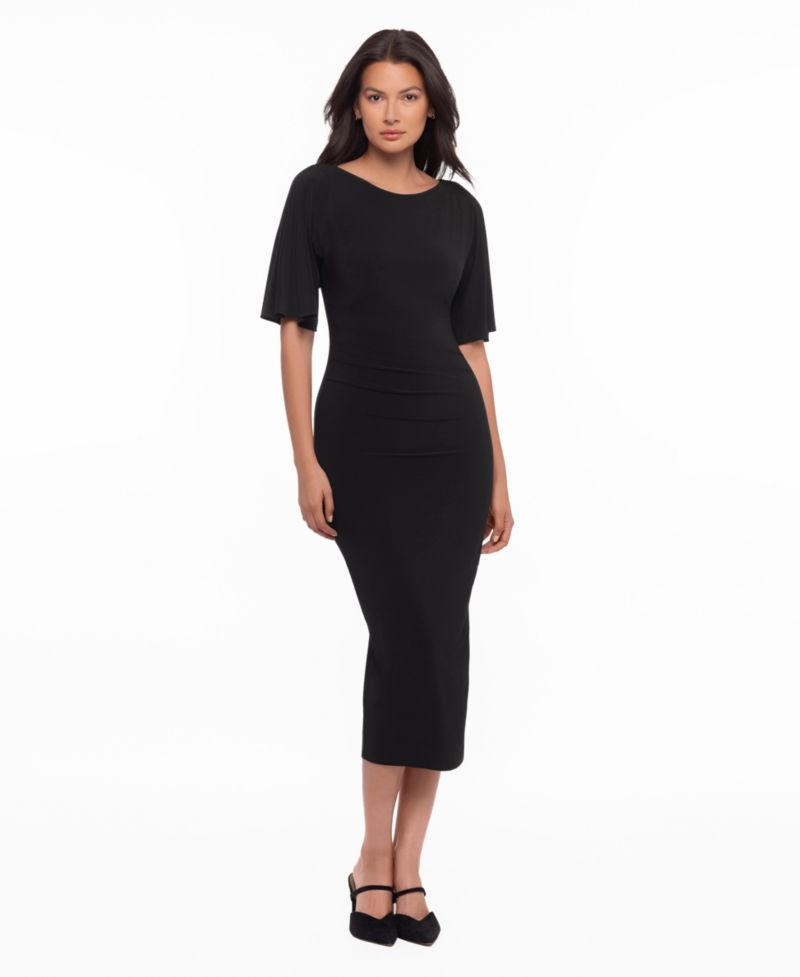 Women's Iris Short-Sleeve Bateau Neckline Shaping Dress