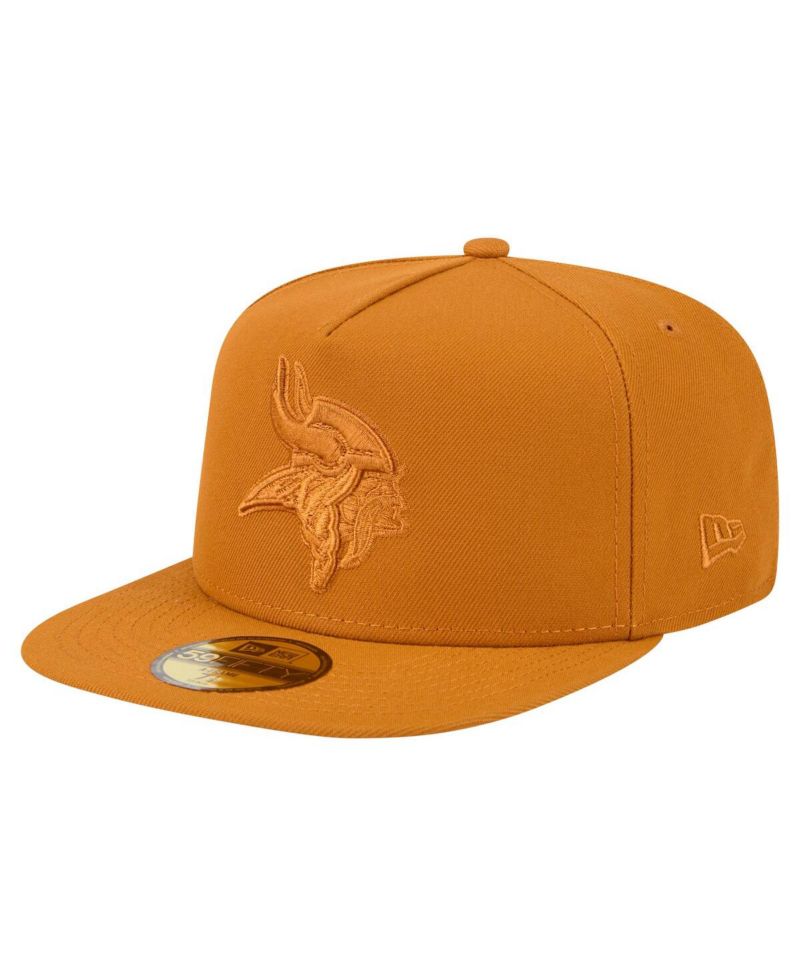Men's Brown Minnesota Vikings Color Pack A-Frame 59FIFTY Fitted Hat
