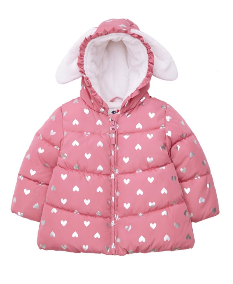 Baby Girls Soft Fleece Lined Puffer Jacket Winter Coat